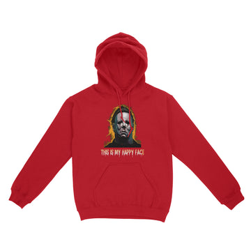 Michael Myers This Is My Happy Face Halloween Funny Shirt - Standard Hoodie