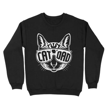 Funny Cat Dad Shirt For Cat Lovers Fathers Day Gifts T-Shirt - Standard Crew Neck Sweatshirt