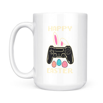Video Game Easter Bunny Gaming Controller Gamer Boys Girls Mug - White Mug