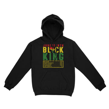 Juneteenth Men s Black King Nutrition Melanin Black Pride Shirt - Standard Hoodie