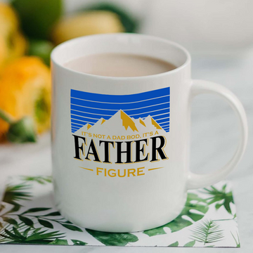 It's Not A Dad Bod It's A Father Figure Mountain Mug Funny Father's Day Gift - White Mug
