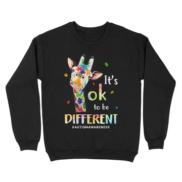 Autism Awareness Acceptance Women Kid Its Ok To Be Different Shirt - Standard Crew Neck Sweatshirt