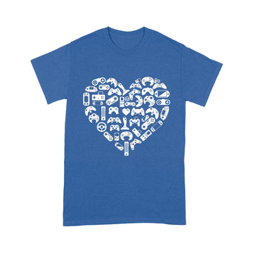 Boys Gamer Gift - Game Heart Valentines Day Lover Men Kids T-Shirt - Standard T-shirt