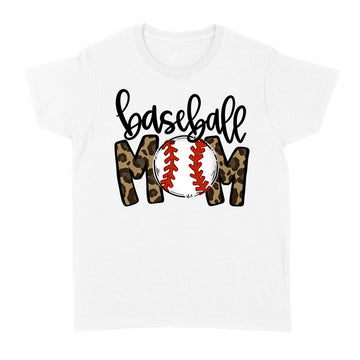 Baseball Mom Leopard Funny Softball Mom Shirt Mother's Day Gift T-Shirt - Standard Women's T-shirt