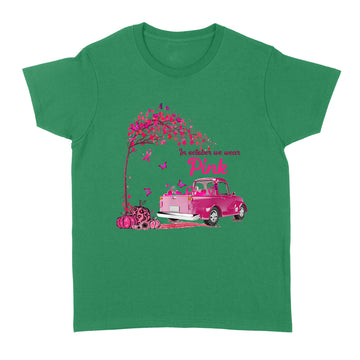 In October We Wear Pink Truck Breast Cancer Awareness Gifts T-Shirt - Standard Women's T-shirt