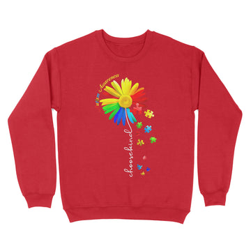 Autism Awareness Women Kids Mom Choose Kind Autism Gift Shirt - Standard Crew Neck Sweatshirt