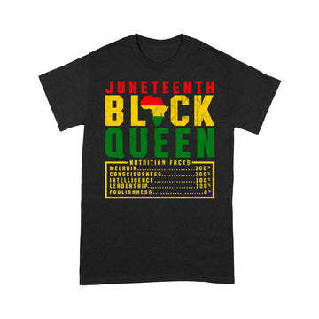 Juneteenth Women s Black Queen Nutrition Melanin Black Pride Shirt - Standard T-Shirt