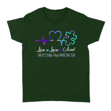 Live Love Accept Autism Awareness Shirt - Standard Women's T-shirt