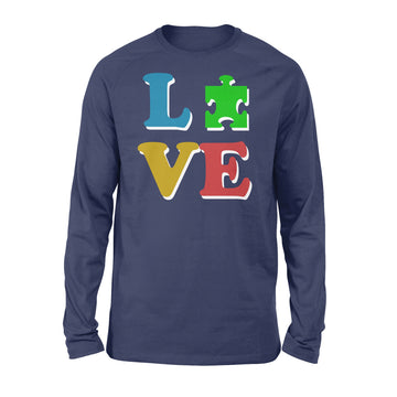 Love Autism Autism Awareness Gifts Shirt - Standard Long Sleeve