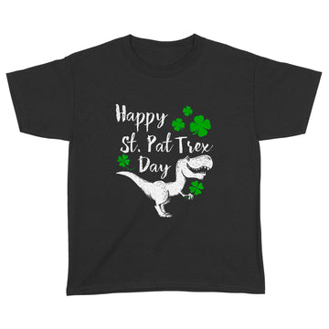 Happy St. Pat Trex Day T-Shirt Dinosaur St. Patrick's Day T-Shirt - Standard Youth T-shirt