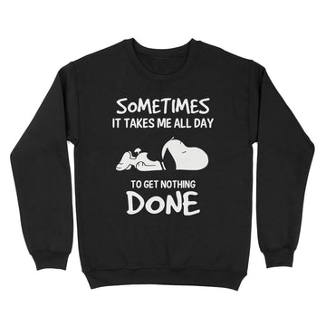 Snoopy Sometimes It Takes Me All Day To get Nothing Done Funny T-shirt