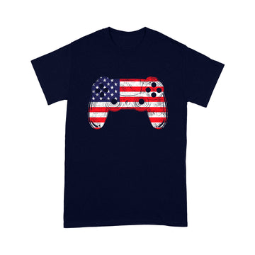 4th Of July T Shirt Video Game Gamer Kids Boys Men USA Shirt - Standard T-Shirt