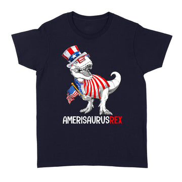 American Flag 4th Of July T Rex Dinosaur Amerisaurus Rex Boy T shirt - Standard Women's T-shirt