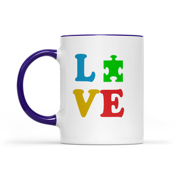 Love Autism Mug Autism Awareness Gifts Mug - Accent Mug