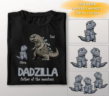 Father's Day Idea Gift Dadzilla Father Of The Monsters Personalized Shirt Gift For Dad