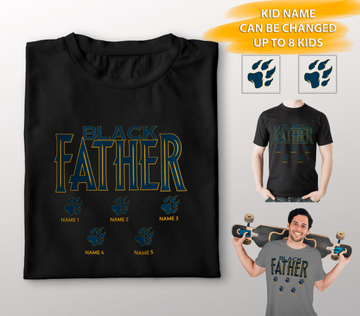 Black Father Personalized Shirt Gift For Dad, Father's Day Gifts