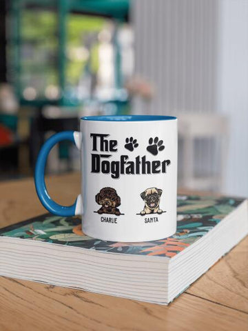 Personalized Gift For Dog Dad The DogFather Mug The Dog Father's Day Coffee Mugs