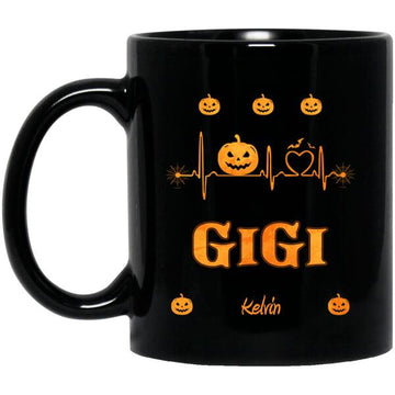 Personalized Grandma Live Love Spoil Heart Halloween Mug Halloween Costumes Coffee Mug
