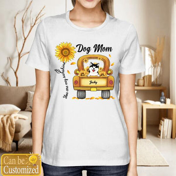 Sunflower Truck Dog Mom Personalized Shirt