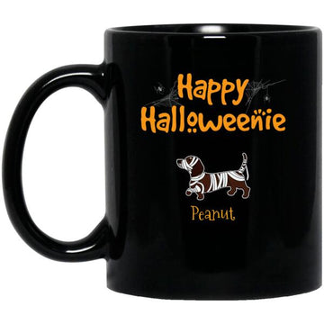 Personalized Dachshund Dog Mug, Custom Halloween Gift for Dog Lovers Mug