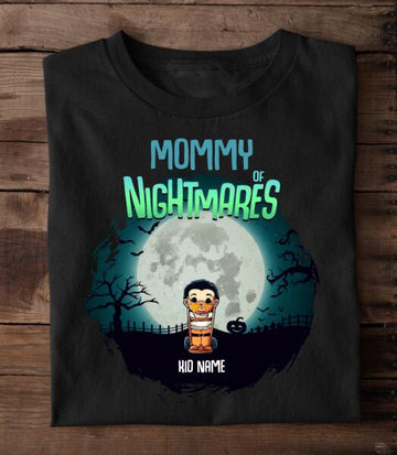 Personalized Mommy Of Nightmares Family Horror Character T Shirt, Custom Halloween Gift