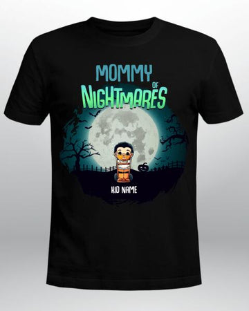 Personalized Mommy Of Nightmares Family Horror Character T Shirt, Custom Halloween Gift
