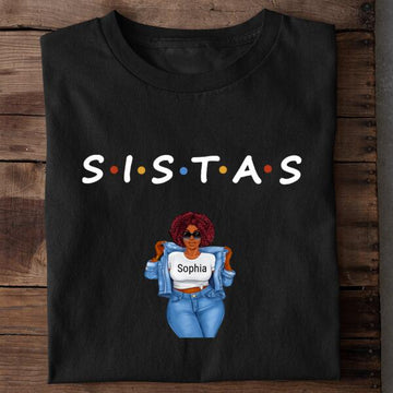 SISTAS Curvy Squad Scratch Ripped Jeans Personalized Shirt – Bestie Best Friends Tee Shirts Customized Gift