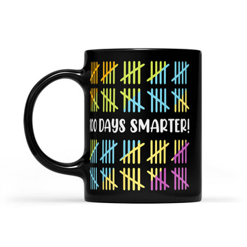 100 Days Smarter School Celebration 100 Days Of School Gifts Mug - Black Mug