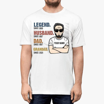 Vintage Legend Husband Since Years Old Man Personalized Shirt Gift For Dad, Gift For Granpda