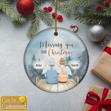 Missing You This Christmas – Couple Personalized Ornament