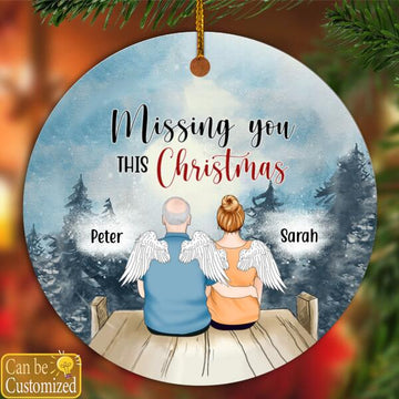 Missing You This Christmas – Couple Personalized Ornament