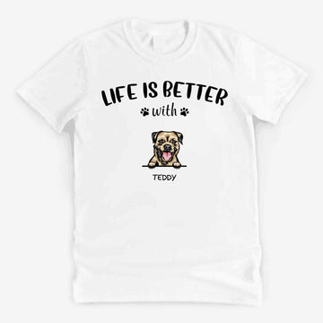 Life Is Better With Dogs Personalized Shirt - Custom  Gifts for Dog Lovers
