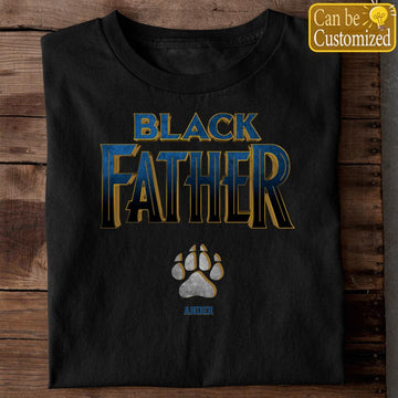 Black Father Panther Personalized Shirt Gift for Father, Gift For Dad