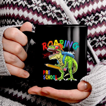 Back To School, T-Rex Roaring Gift Mug- Back to School