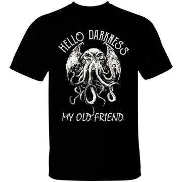 Cthulhu Wakes Hello Darkness My Old Friend Halloween Funny Shirts