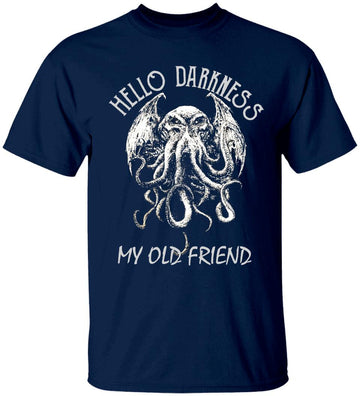 Cthulhu Wakes Hello Darkness My Old Friend Halloween Funny Shirts