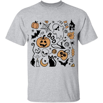 Vintage Halloween Groovy Funny Cute Ghost Spooky Vibes Shirt