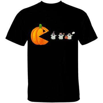 Funny Halloween Pumpkin Eating Ghost, Gamer Men Women Kids Shirt