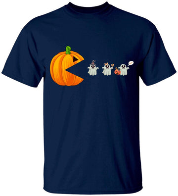 Funny Halloween Pumpkin Eating Ghost, Gamer Men Women Kids Shirt