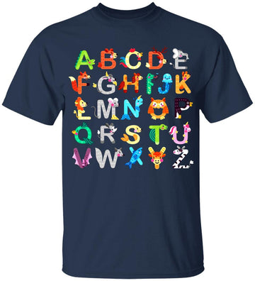 Alphabet Animal ABCs Learning for Kids Begin To Learn Funny Shirt