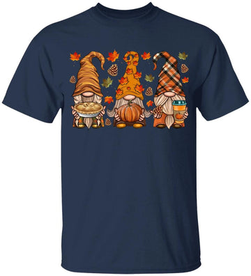 Pumpkin Gnomes Fall Autumn Cute Halloween Thanksgiving Funny Shirt