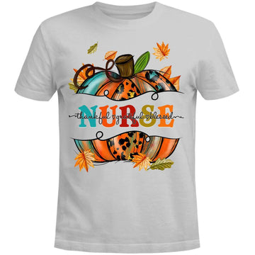 Thankful Grateful Blessed Nurse Thanksgiving Shirts - Pumpkin Thanksgiving T-Shirt