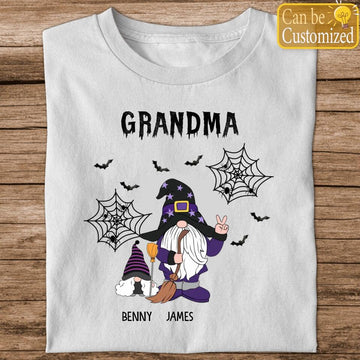 Halloween Custom Shirt Grandma Gnome Personalized Gift