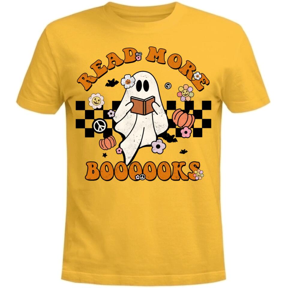 Groovy Halloween Read More Books Cute Boo Read A Book Shirt