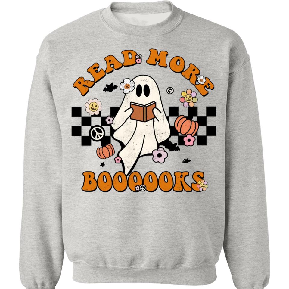 Groovy Halloween Read More Books Cute Boo Read A Book Shirt