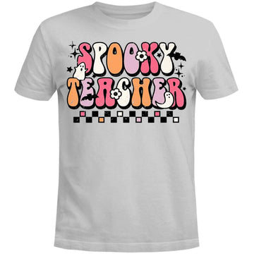 Funny Spooky Season Retro Spooky Teacher Halloween Costume Shirt