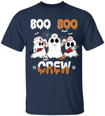 Boo Boo Crew Nurse Ghost Funny Halloween Costume Matching Shirt