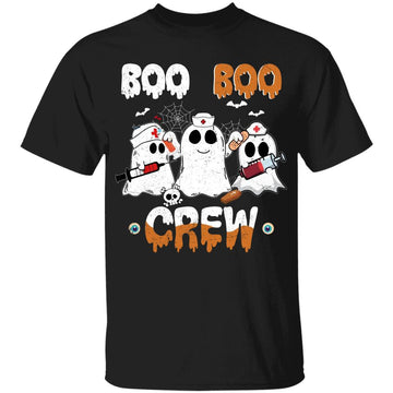 Boo Boo Crew Nurse Ghost Funny Halloween Costume Matching Shirt