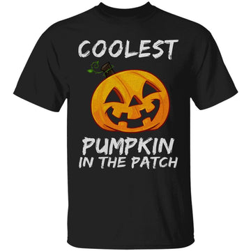 Kids Coolest Pumpkin In The Patch Halloween Boys Girls Men Shirt