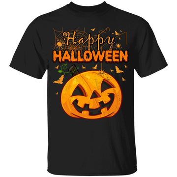 Funny Spooky Season Retro Pumpkin Happy Halloween Shirt